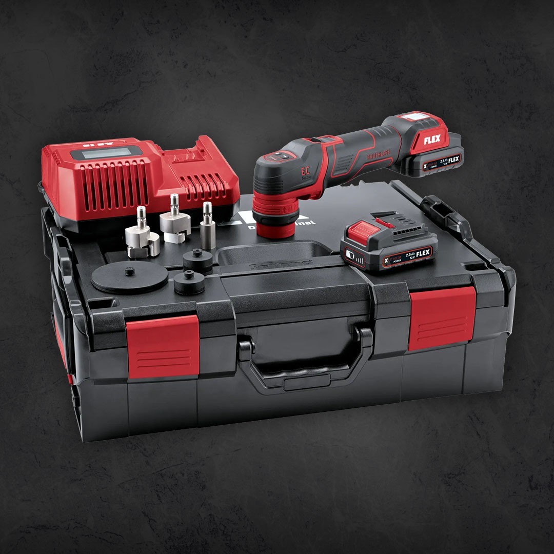 Flex | PXE 80 10.8-EC/2.5 Set - Rotary and Oscillating Polisher