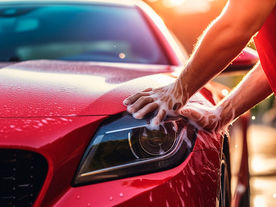 Lo shampoo per auto The Care è formulato per automobili con finitura lucida