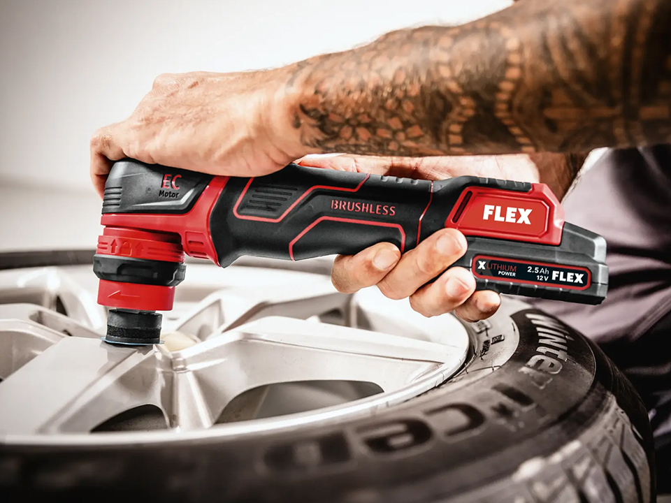 Flex | PXE 80 10.8-EC/2.5 Set - Rotary and Oscillating Polisher