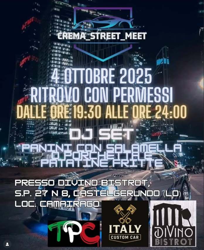 Crema Street Meet | 04 Ottobre 2025