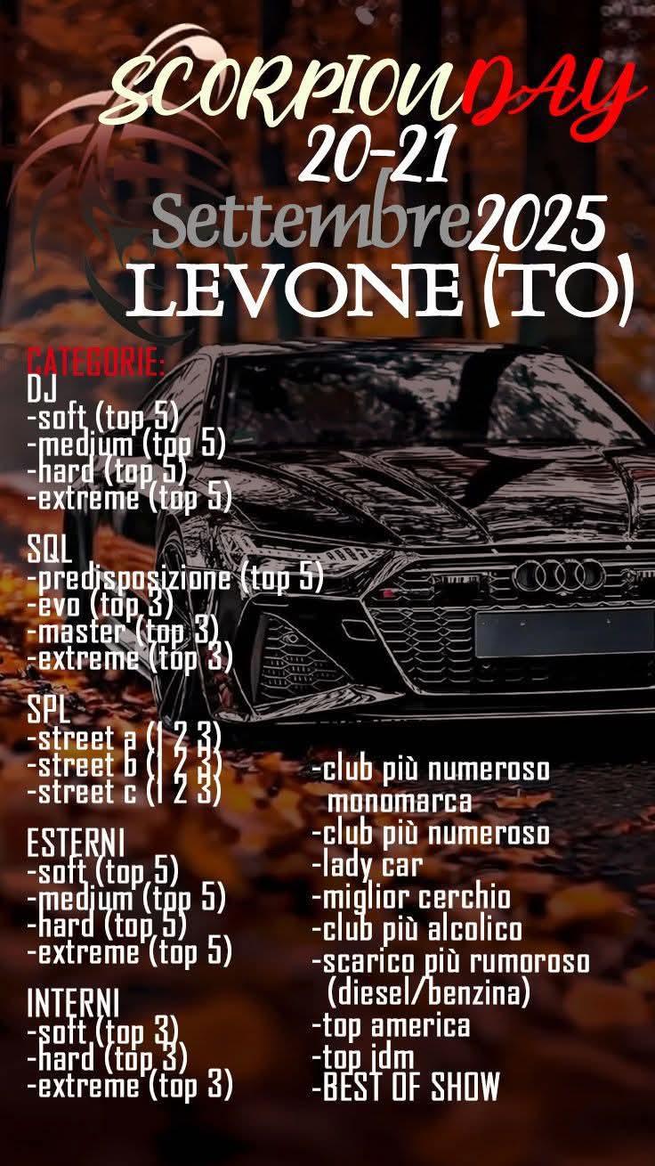 Scorpion Tuning Club | 20-21 Settembre 2025 Scorpion Tuning Club | 20-21 Settembre 2025